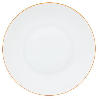 Rim soup plate orange apricot - Raynaud